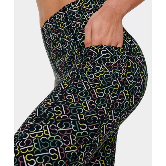 Sweaty Betty Power Ultra Sculpt High Waist 7/8 Leggings Size 4 SB Slot Print - Picture 1 of 7